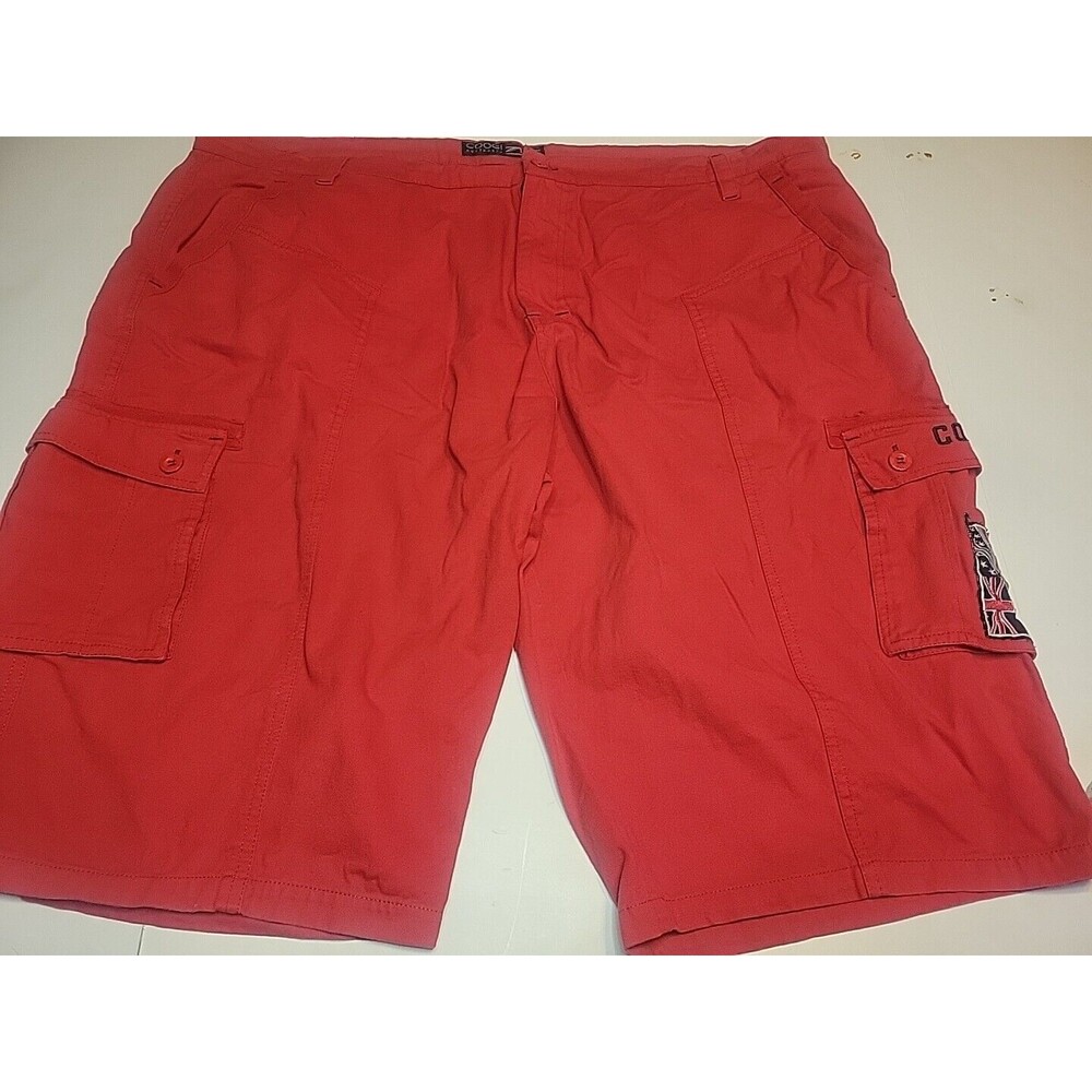 Coogi Red Cargo Shorts Longer Length Hip Hop Shorts‎ Sz W50